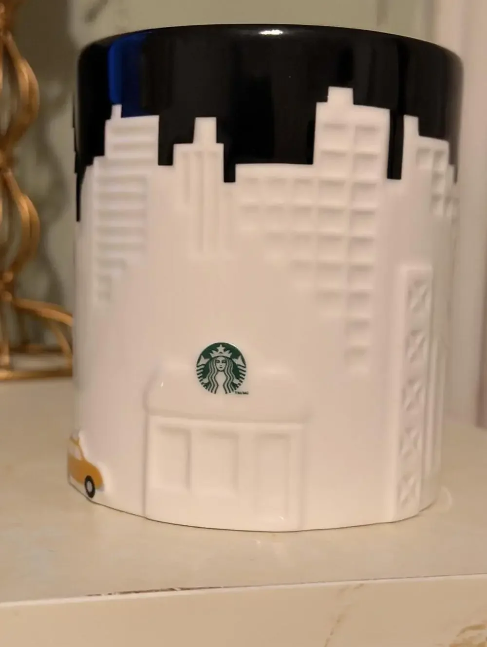Starbucks New York City Mug 2012 Collector Series 3D Skyline Relief Taxi 16oz